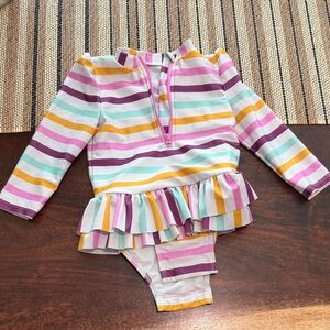 Cat & Jack Multicolor Striped Kids Rashguard